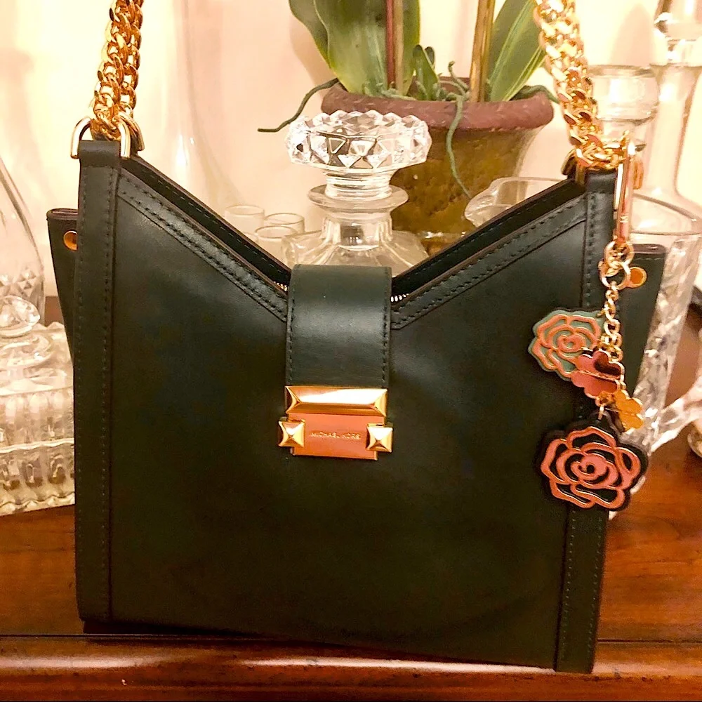Michael Kors Bag Whitney Small Chain Leather Shoulder Tote NWT - Picture 2 of 9